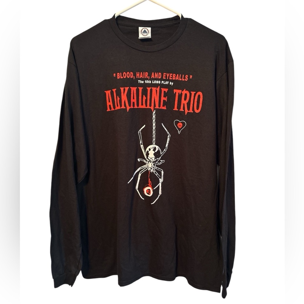 Alkaline Trio Blood Hair and Eyeballs Tour Black Long Sleeve Shirt Size XL New